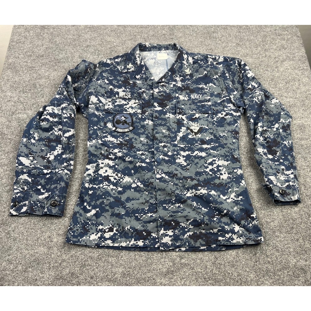 US Navy NWU Type I Digital Camo Blouse Fighting 31 Patch Medium Long NWU1 Camo